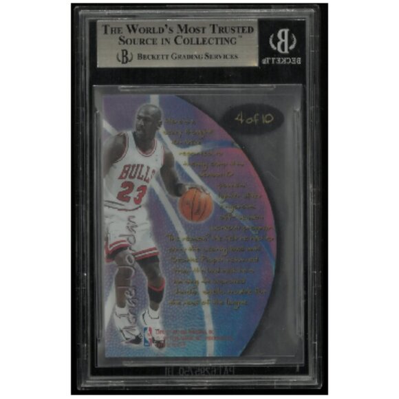 1996 Fleer Basketball Total O Michael Jordan #4 - BGS 10 - Picture 2 of 2